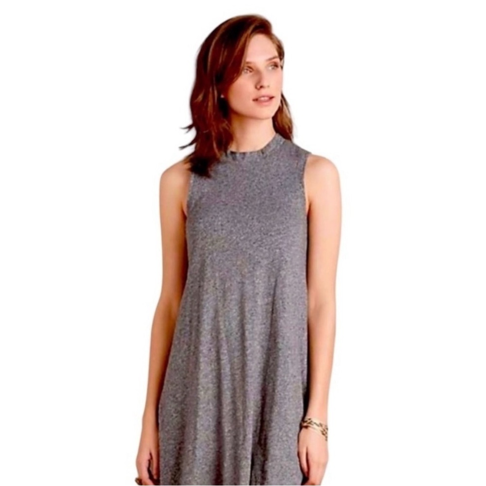 Anthropologie Maeve Gray Asymmetrical Dress - Size Large - Picture 4 of 10